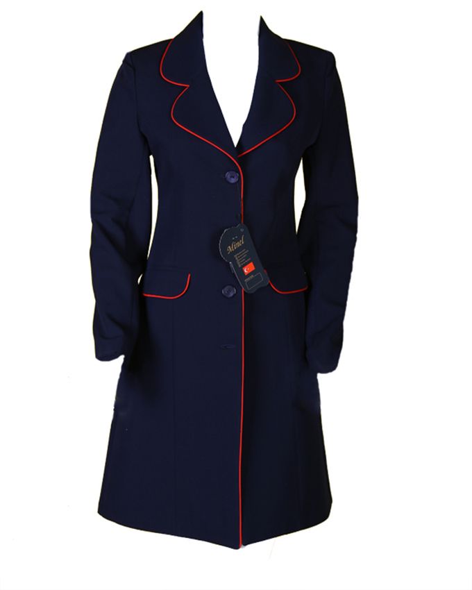 مانتو شلواراداری با کروات قرمز Minel - Image 3